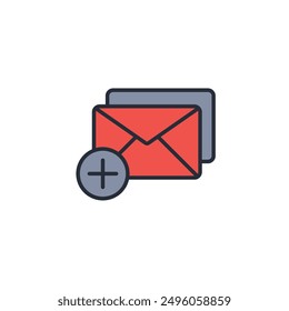 New Message icon. vector.Editable stroke.linear style sign for use web design,logo.Symbol illustration.
