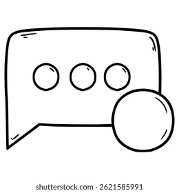 vetor de contorno desenhado à mão para nova ilustração de mensagem