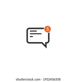 new message incoming icon, mobile application template, element design and website. vector illustration isolated on white background