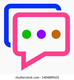 New  message, letter, chat icon in color isolated minimal single flat linear icon for application and info graphics. Commercial line vector icon for web and mobile minimalistic flat design.