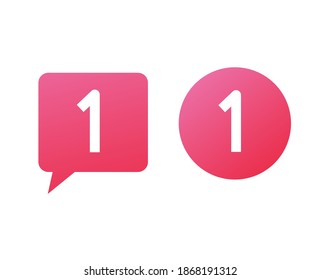 New message notice for inbox or unread ui badge element design vector, idea of incoming social media notification label