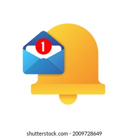 new message notification concept illustration flat design vector eps10. simple, modern graphic element for landing page, empty state ui, infographic, icon with gradient