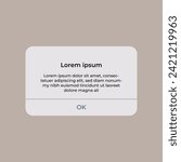 New message notification concept on realistic smartphone mockup. Iphone Notification Boxes Template. Smartphone Warning or Message Interface. Vector illustration. Android. Smartphone