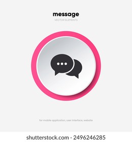 New message notification concept on realistic smartphone mockup. New email pop up. Incoming, open messaging. Chatting, mail, post, letter symbol, sign, emblem with new notification for UI UX website