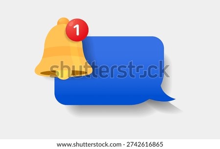 New message notification concept on realistic smartphone mockup. New email pop up. Incoming, open messaging. Chatting, mail, post, letter symbol, sign, emblem with new notification for UI UX website