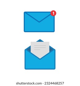 New Message Notification. Email Notification Icon Vector Design.