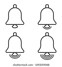 New message notification icon. bells set, social media design element, vector notification icon