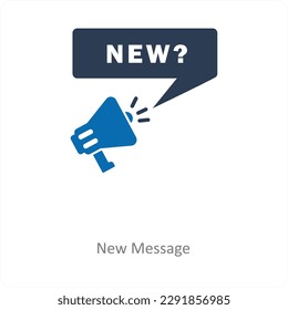 New Message and notification icon concept