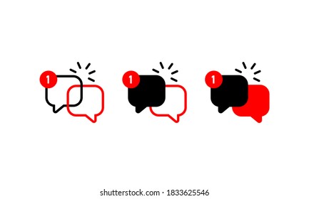 New message notification icon. Dialog symbol for your web site design, logo, app. Social media sign