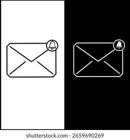 Nova campainha de alerta de e-mail do ícone de notificação de mensagem