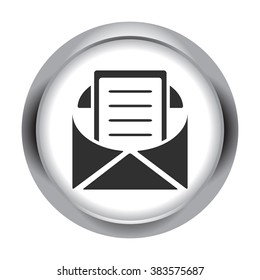 New message open simple icon  on round background