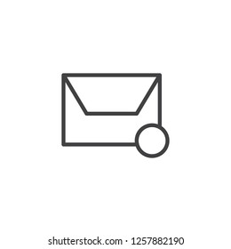 New message outline icon. linear style sign for mobile concept and web design. Mail Envelope simple line vector icon. Symbol, logo illustration. Pixel perfect vector graphics
