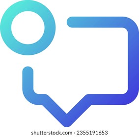 New message pixel perfect gradient linear ui icon. Chat notification. Digital communication. Line color user interface symbol. Modern style pictogram. Vector isolated outline illustration