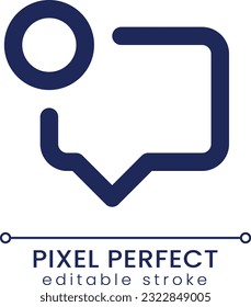 New message pixel perfect linear ui icon. Chat notification. Digital communication. GUI, UX design. Outline isolated user interface element for app and web. Editable stroke. Poppins font used