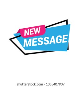 new message sign banner - speech bubble,label,sticker 