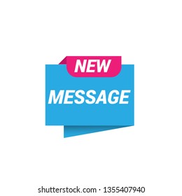 new message sign banner - speech bubble,label,sticker 