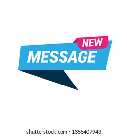 new message sign banner - speech bubble,label,sticker 