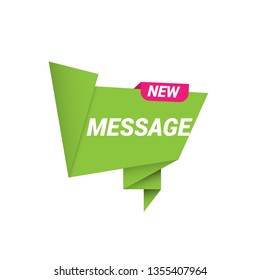 new message sign banner - speech bubble,label,sticker 