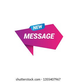 new message sign banner - speech bubble,label,sticker 