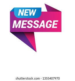 new message sign banner - speech bubble,label,sticker 