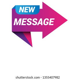 new message sign banner - speech bubble,label,sticker 