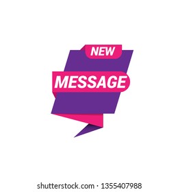 new message sign banner - speech bubble,label,sticker 