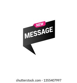 new message sign banner - speech bubble,label,sticker 