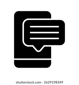 Ícone Novo Vetor de Mensagem para Notificação Digital e Símbolo de Email. Alerta de bate-papo on-line, atualização da papelada e design de e-mail. Ícone de Glifo