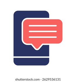 New Message Vector Icon for Digital Notification and Mail Symbol. Online chat alert, paperwork update and email design. solid duo tone Icon