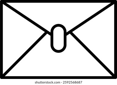 New Message Vector Line Icon Design
