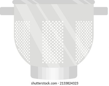 New Metal colander, illustration, vector on a white background.