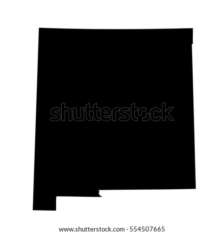 New Mexico black map
