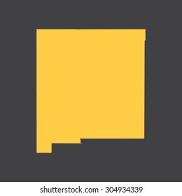 New Mexico border,map. Vector illustration EPS8.