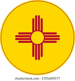 New Mexico Circle Flag, New Mexico Flag Icon