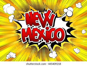 New Mexico - Comic book style word
