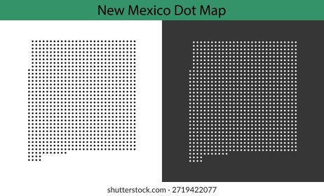 Ilustración vectorial de mapas de puntos del Nuevo México
