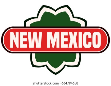 New Mexico Emblem, Vector Illustration.