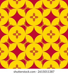 new mexico flag circle pattern. geometric background for decoration. vector illustration