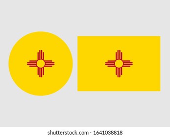 new mexico flag isolated on white background