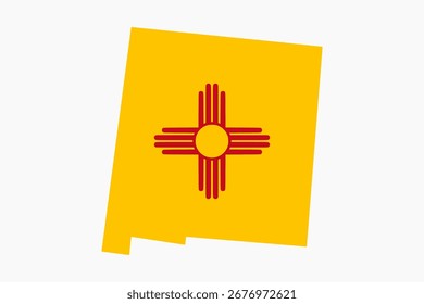 Nuevo mapa de la bandera de México. Nuevo Vector de mapa de bandera de México EE. UU. Nuevo color estándar del mapa de la bandera de México
