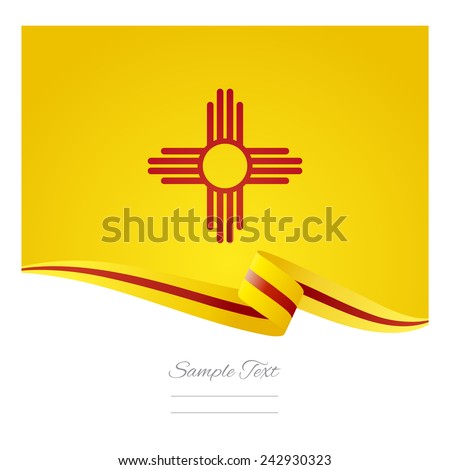 New Mexico flag ribbon vector