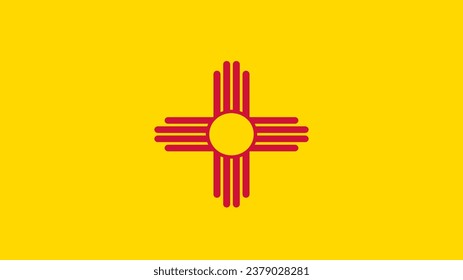 New Mexico Flag. New Mexico State Flag. Flag of New Mexico. Flag of New Mexico Vector graphics