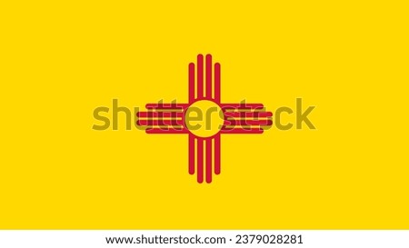 New Mexico Flag. New Mexico State Flag. Flag of New Mexico. Flag of New Mexico Vector graphics