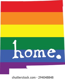 New Mexico gay pride vector state sign