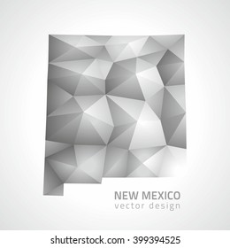 New Mexico grey vector map