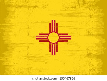 New Mexico grunge Flag. Flag of New Mexico with a texture.