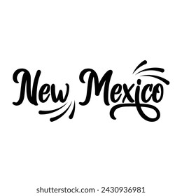 New Mexico hand lettering design calligraphy vector, New Mexico text vector trendy typography design