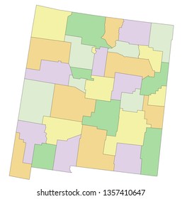New Mexico - Highly detailed editable political map