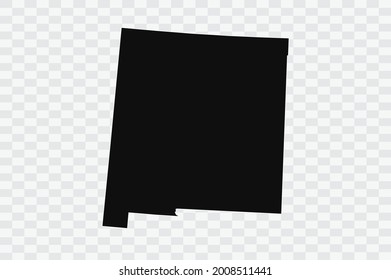 NUEVO MÉXICO Mapa de color negro sobre el fondo