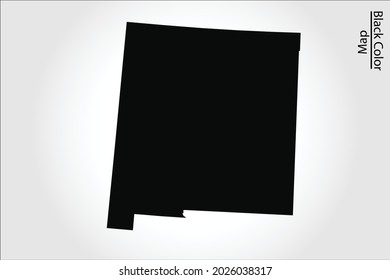 NEW MEXICO map black Color on Backgound